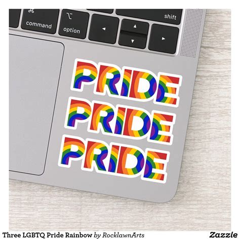 Three Lgbtq Pride Rainbow Sticker In 2021 Rainbow