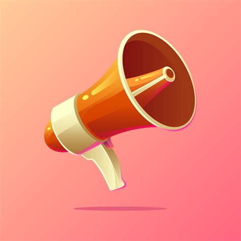 3D Realistic Shiny Megaphone Vector 225609 Vector Art At Vecteezy