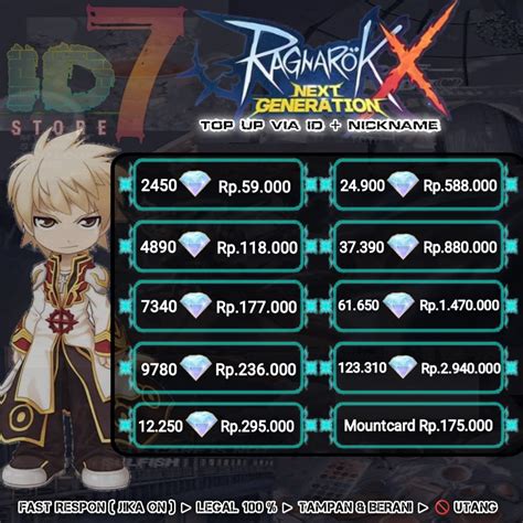 Jual 2 450 Diamonds Ragnarok X Next Generation IDN7STORE VCGamers