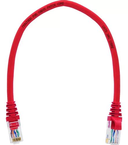 Cabo Rede Cat6 Furukawa Giga Lan Vermelho 25cm Patchcord MercadoLivre