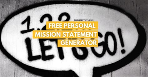 Personal Mission Statement Generator - Simple "fill In" Style (2024) | Personal Development ...