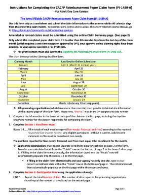 Fillable Online Dpi Wi Instructions For Completing The Reimbursement