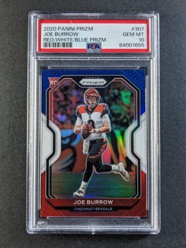 Panini Prizm Joe Burrow Rookie Rc Red White Blue Cincinnati