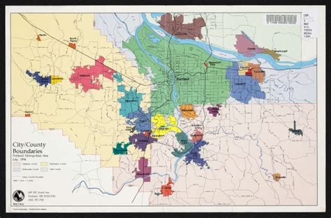 City County Boundaries On Portland Metropolitan Area July 1994 The