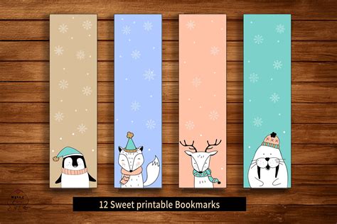 Printable bookmarks template animals bookmarks printable bookmarks set