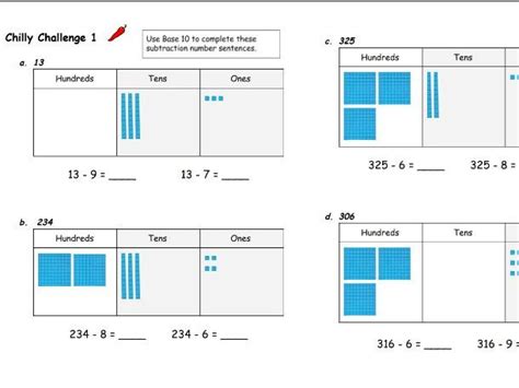 Base Subtraction Requiring Exchanging Teaching Resources