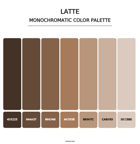 Latte color palettes - colorxs.com