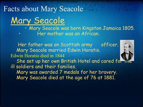 PPT - Mary Seacole PowerPoint Presentation, free download - ID:3939671