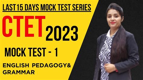 CTET 2023 MOCK TEST ENGLISH PEDAGOGY AND GRAMMAR YouTube