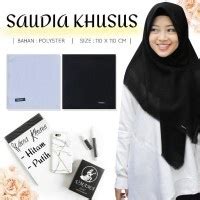 Jual Jilbab Sekolah Segi Empat Rawis Saudia Katun Polos Warna Putih