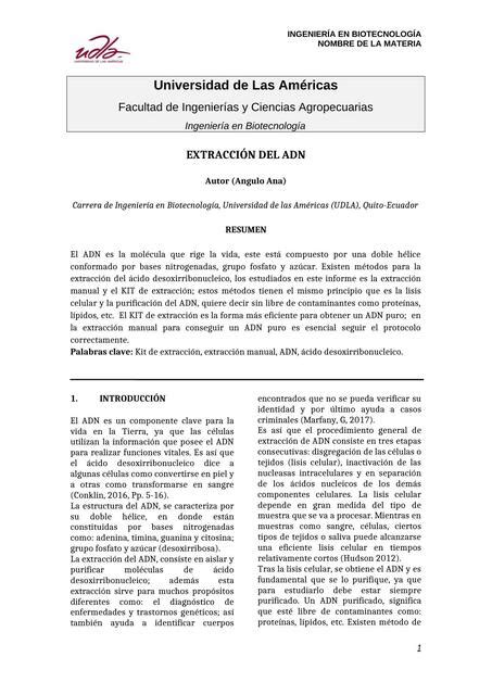 Informe Extracción de ADN Ana Angulo uDocz