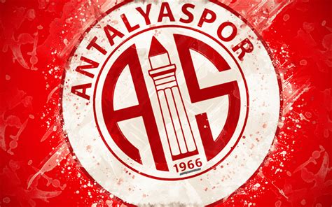 Download wallpapers Antalyaspor, 4k, paint art, logo, creative, Turkish ...