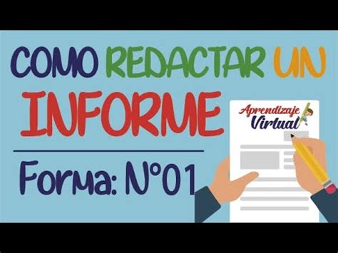 Como Redactar Un Informe Forma Aprendizaje Virtual Youtube