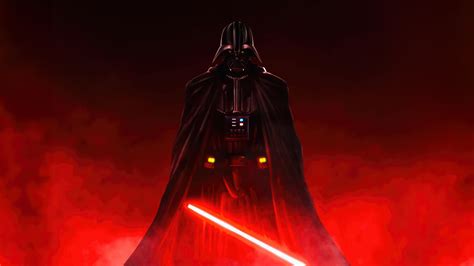 Darth Vader Minimal In Fiery Red Wallpaper,HD Movies Wallpapers,4k ...