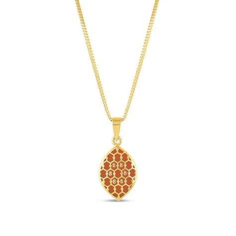 Reversible Enamel Pendant In Ct Gold Purejewels Uk