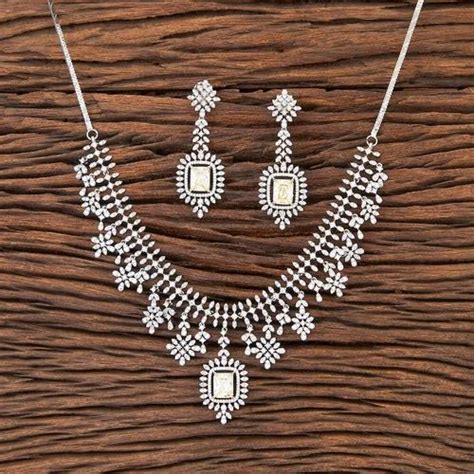 American Diamond Necklace Set American Diamond Necklace Latest Price