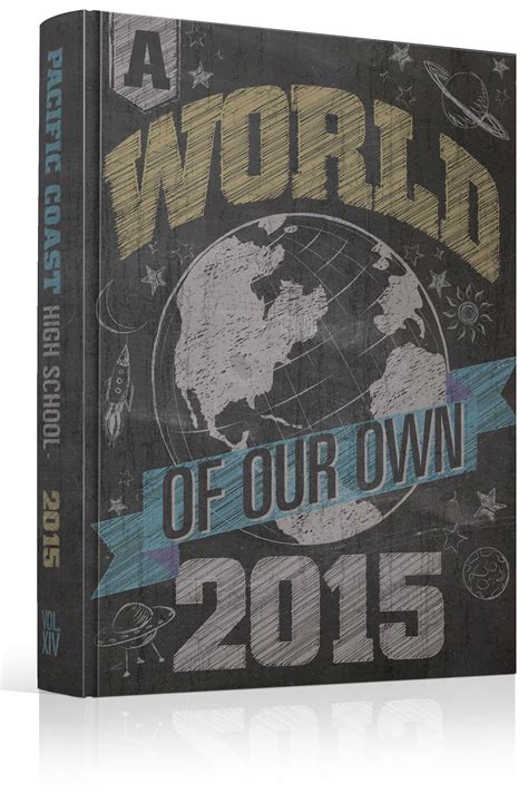 Yearbook Cover Pacific Coast High School “a World Of Our Own Draw Drawing Doodle