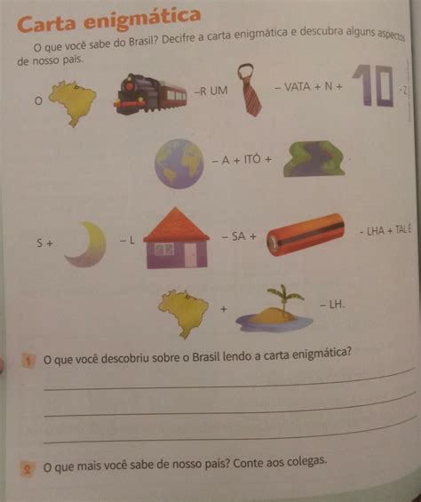 Carta enigmática O que você sabe do Brasil Decifre a carta enigmática