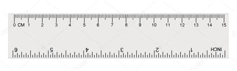 White transparent ruler isolated inches centimeters centimetres ...