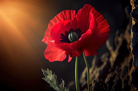 Le Poème Flanders Fields De John Mccrae Et 1944 Generative Ai Photo