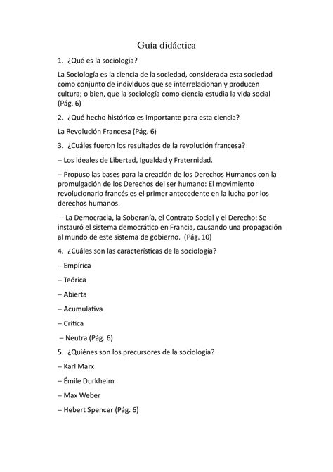 Guía didáctica Guía didáctica Qué es la sociología La