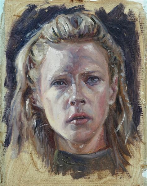 Tv Character Lagertha Painting By Martin Davey Fine Art America