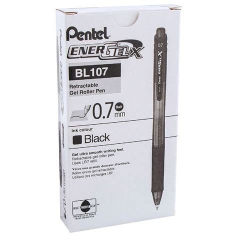 Pentel Bl Energel Fine Black Pen Pk Inkjet Wholesale