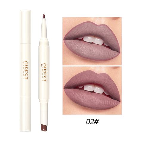 Rotating Double Headed Matte Lipstick Lip Liner Lip Stain For Women