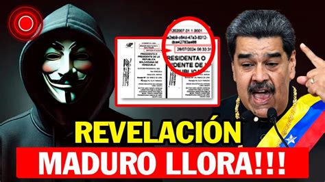 La Revelacion De Maria Corina Y Anonymous Contra Maduro Youtube