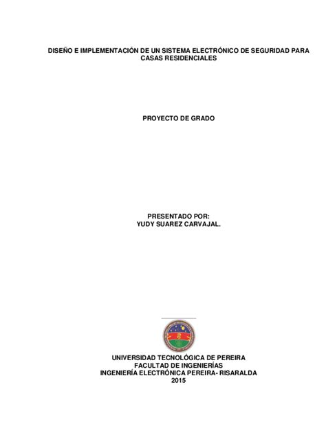 Fillable Online Diseo E Implementacin De Un Sistema Electrnico De