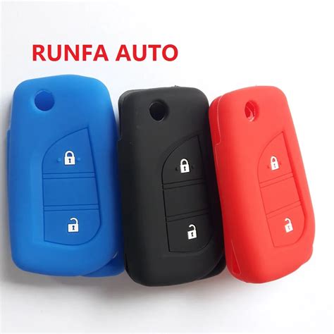 Runfa Auto Flip Key Shell Silicon Case For Toyota Button Fob Rubber