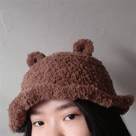 Fuzzy Bear Bucket Hat Etsy