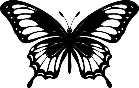 Ai Generated Monarch Butterfly Silhouette Side View Vector