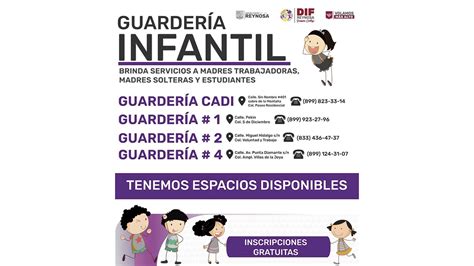 Ofrece DIF Reynosa apoyo a las familias en Guarderías DIF Reynosa