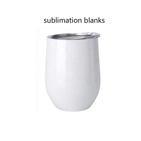 Customized Logo Sublimation Blanks Regular 12oz Wine Tumblers With Lids