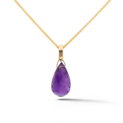 Teardrop Amethyst Pendant Dejonghe Original Jewelry