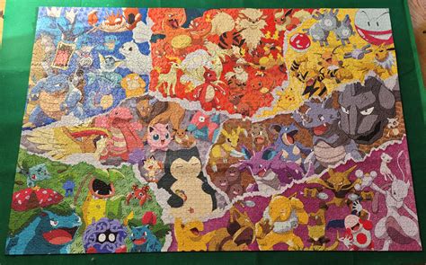 5000 piece pokemon puzzle. Much easier than I thought but a little disappointed that allt of ...