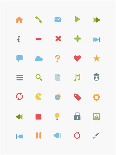 Simple Flat Icons Fribly