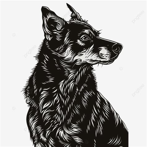 Black Dog Drawing Image Dog Animal Sketch Dog Drawing Png