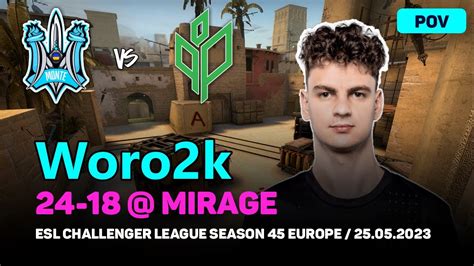 Csgo Pov Monte Woro K Vs Sprout Mirage Esl Challenger