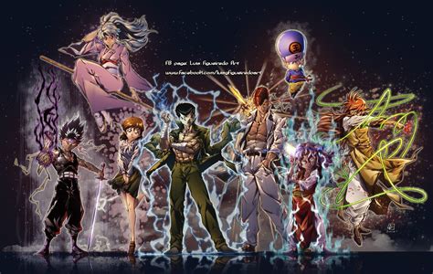 Yu Yu Hakusho - All Characters (Colored) [Fanart] by Luis Figueiredo ...