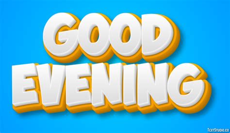 Good Evening Text Effect And Logo Design Event