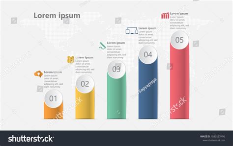 Infographic Bar Graph Template Easy Used Stock Vector (Royalty Free ...