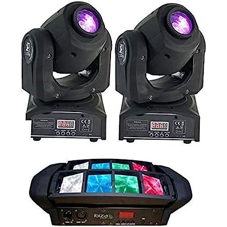 Jeu De Lumiere Pack De 2 Lyres Lmh Spot7 Dmx 1 Led8 Mini Pa Dj Sono