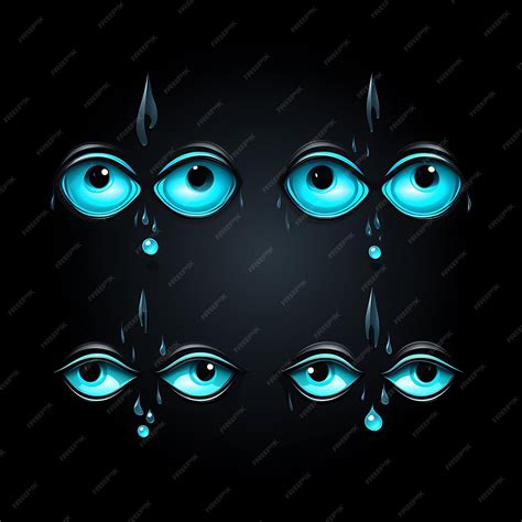 Premium Photo | Neon Design of Water Droplet Face Icon Emoji With
