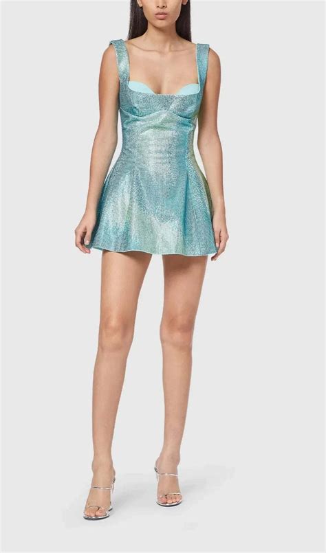 Sequin Strappy Backless Mini Dress In Green