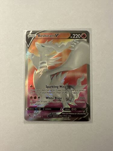 Pokémon Tcg Reshiram V Full Art Silver Tempest 172195 Holo Ultra