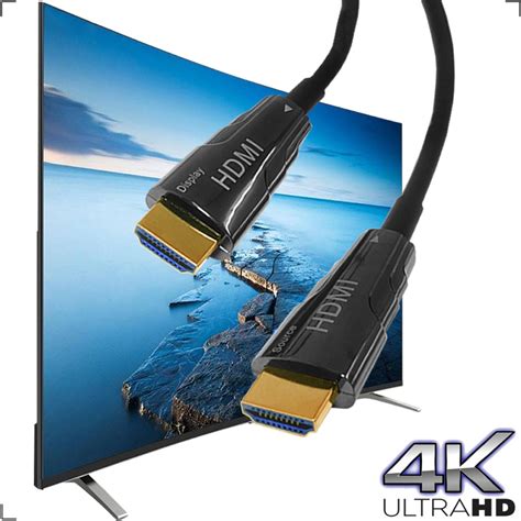 Cabo Hdmi 2 0 Fibra Óptica Tv 4k 18gbps De 80 Metros