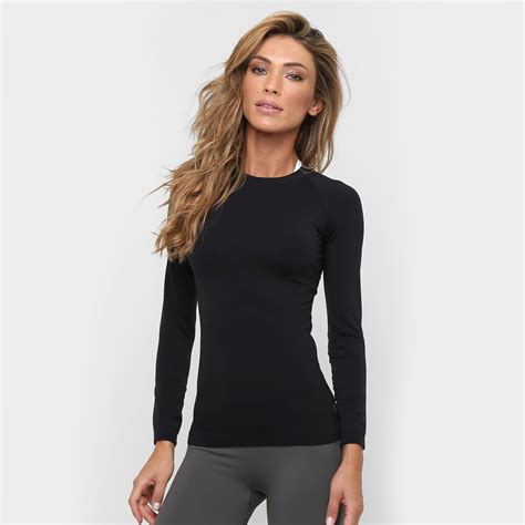 Camiseta Lupo Sport Térmica I Core Manga Longa Feminina Preto Netshoes