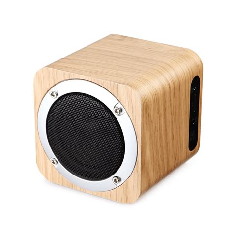 Portable Wooden Bluetooth Stereo Speaker Super Bass Subwoofer Support